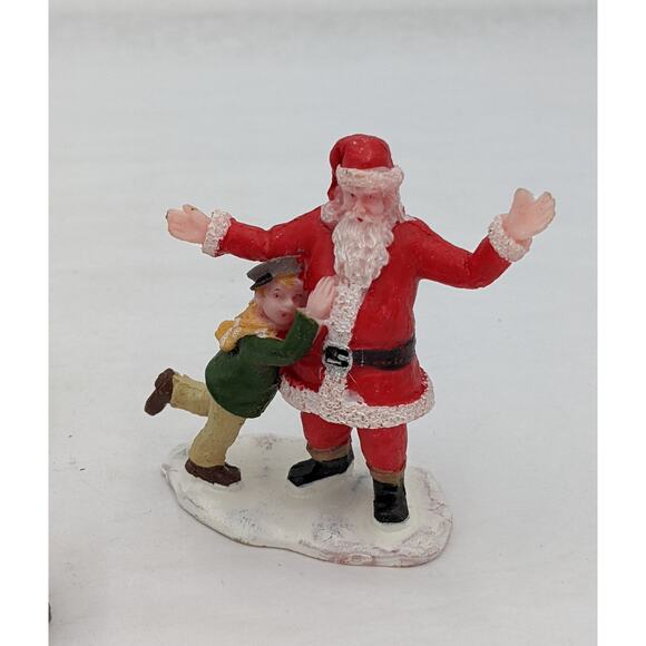 Lemax Christmas Figurines Hugging Santa Claus Tree - Picture 7 of 12